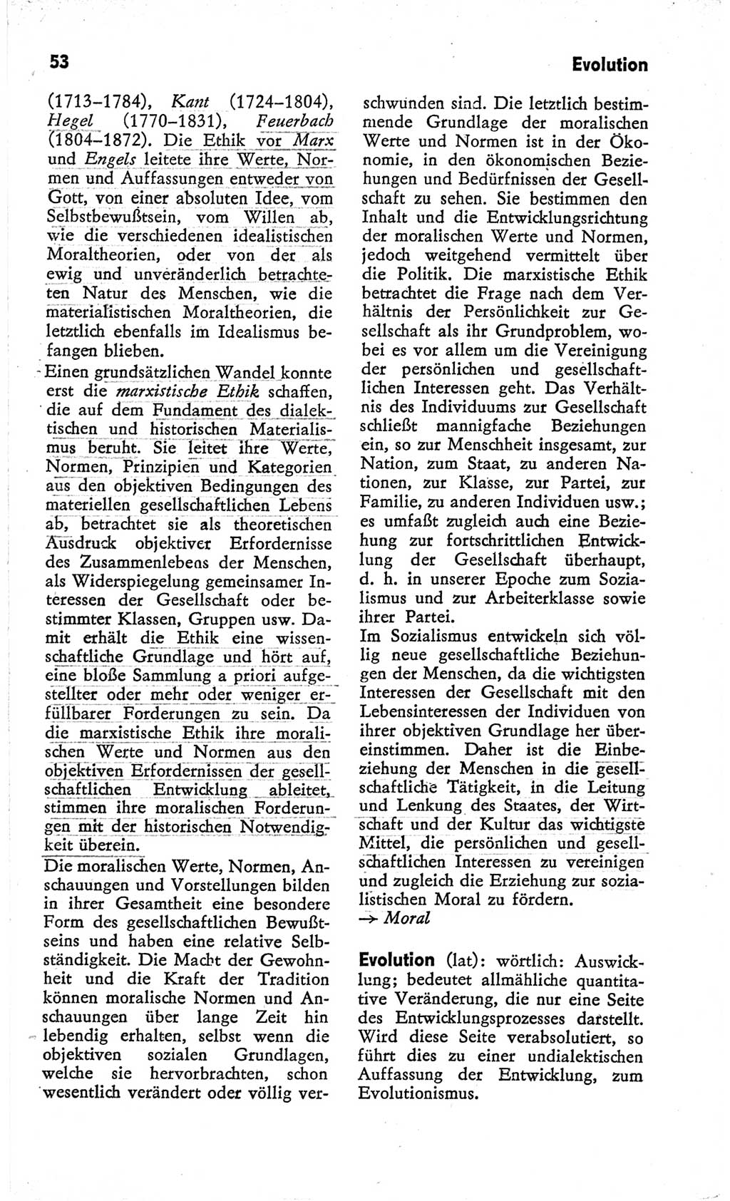 Kleines Wörterbuch der marxistisch-leninistischen Philosophie [Deutsche Demokratische Republik (DDR)] 1966, Seite 53 (Kl. Wb. ML Phil. DDR 1966, S. 53)