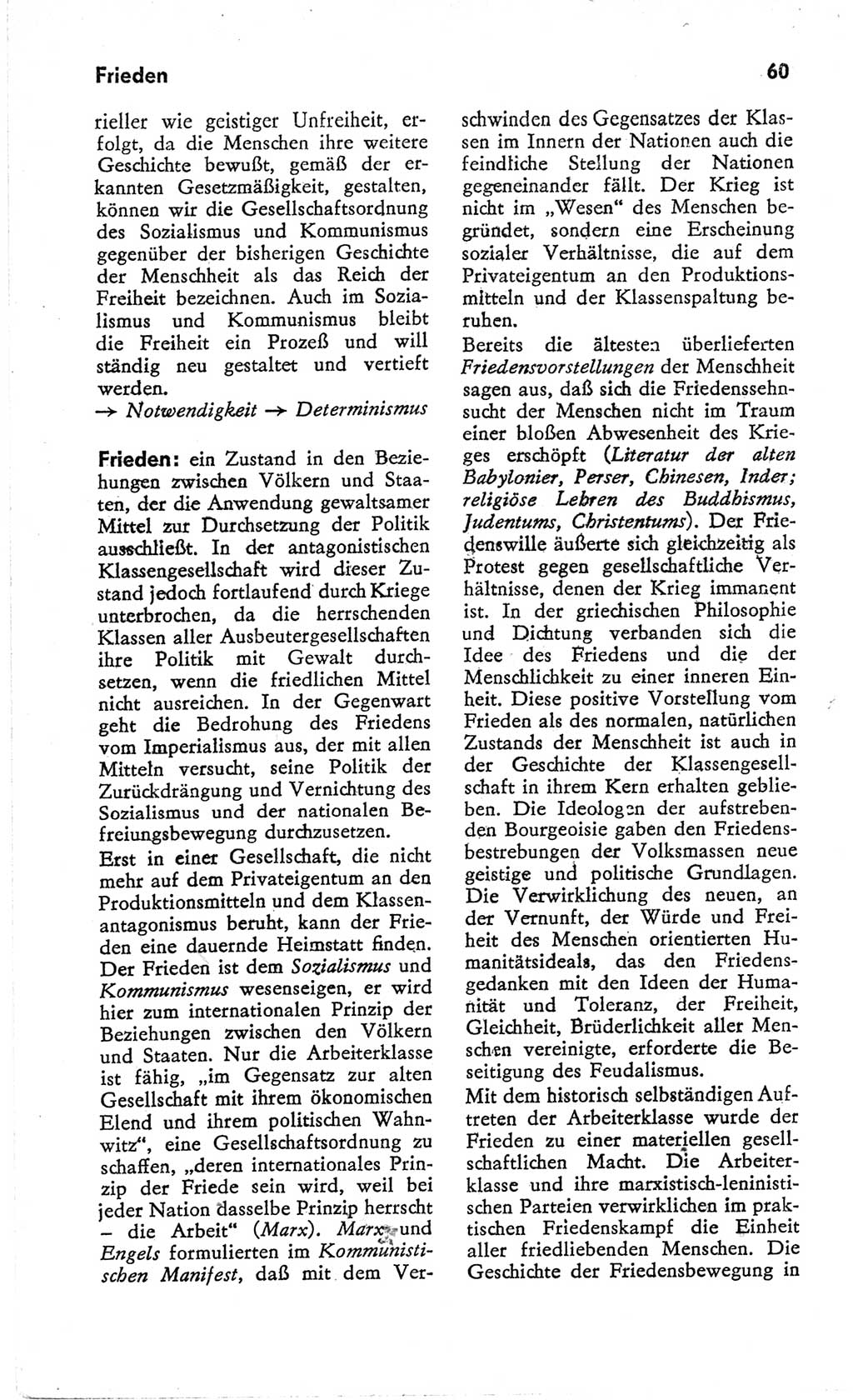 Kleines Wörterbuch der marxistisch-leninistischen Philosophie [Deutsche Demokratische Republik (DDR)] 1966, Seite 60 (Kl. Wb. ML Phil. DDR 1966, S. 60)