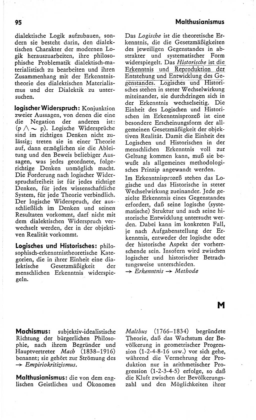 Kleines Wörterbuch der marxistisch-leninistischen Philosophie [Deutsche Demokratische Republik (DDR)] 1966, Seite 95 (Kl. Wb. ML Phil. DDR 1966, S. 95)