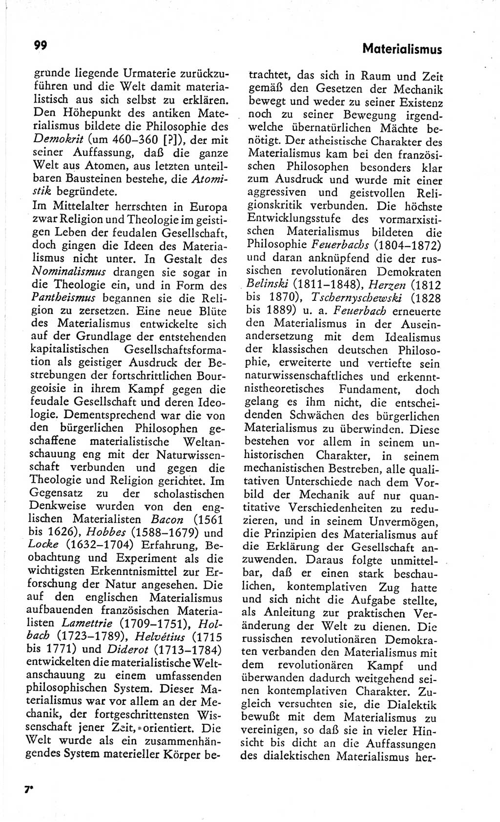 Kleines Wörterbuch der marxistisch-leninistischen Philosophie [Deutsche Demokratische Republik (DDR)] 1966, Seite 99 (Kl. Wb. ML Phil. DDR 1966, S. 99)