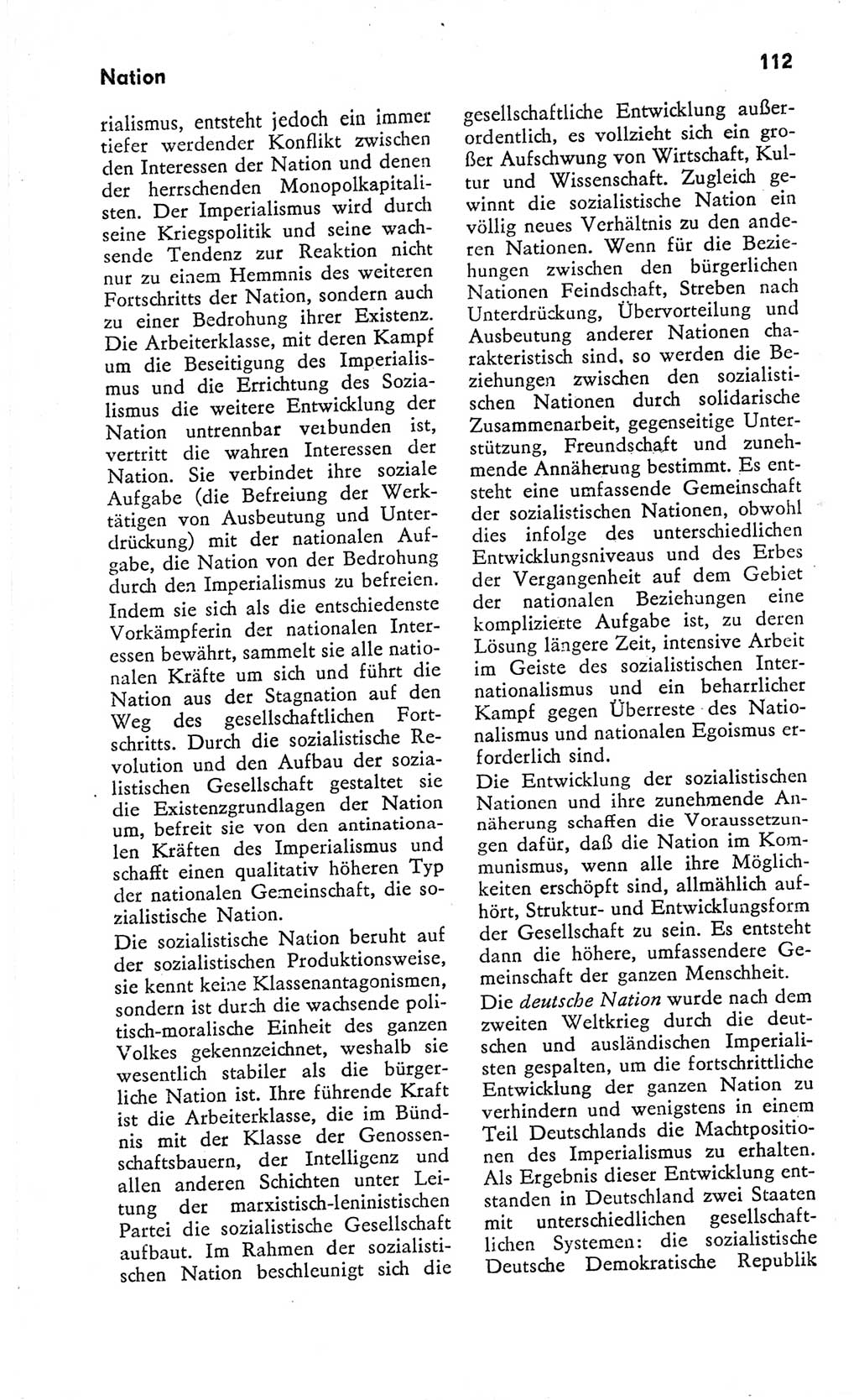 Kleines Wörterbuch der marxistisch-leninistischen Philosophie [Deutsche Demokratische Republik (DDR)] 1966, Seite 112 (Kl. Wb. ML Phil. DDR 1966, S. 112)
