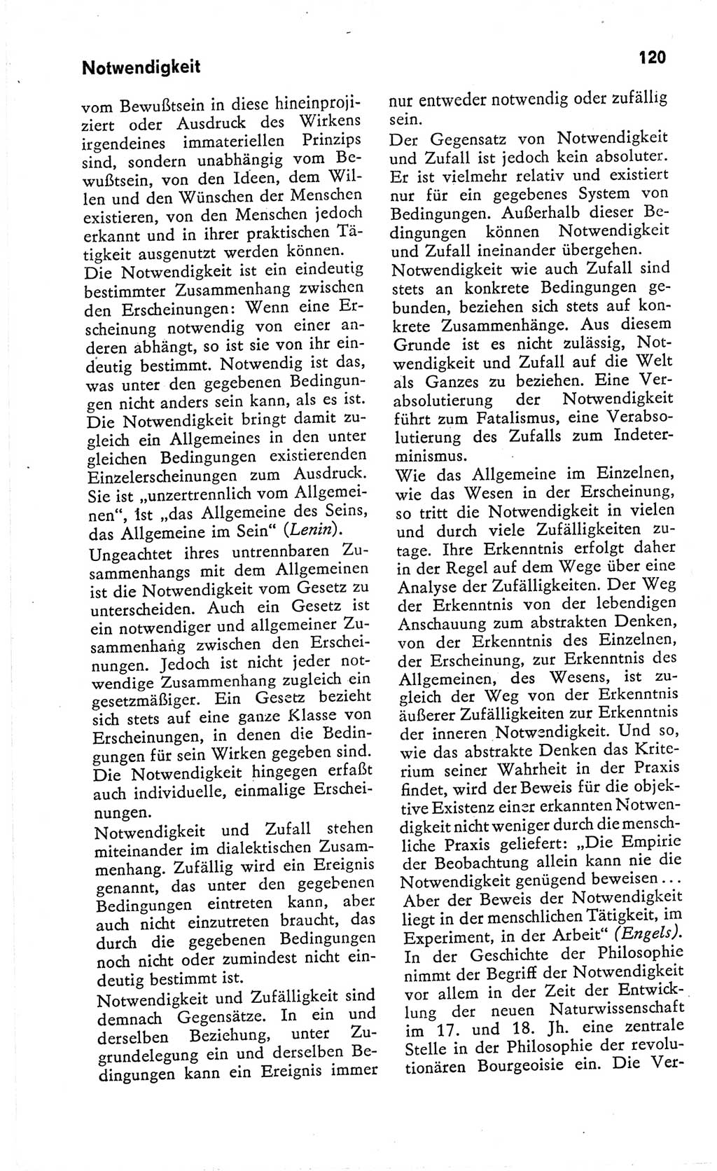 Kleines Wörterbuch der marxistisch-leninistischen Philosophie [Deutsche Demokratische Republik (DDR)] 1966, Seite 120 (Kl. Wb. ML Phil. DDR 1966, S. 120)