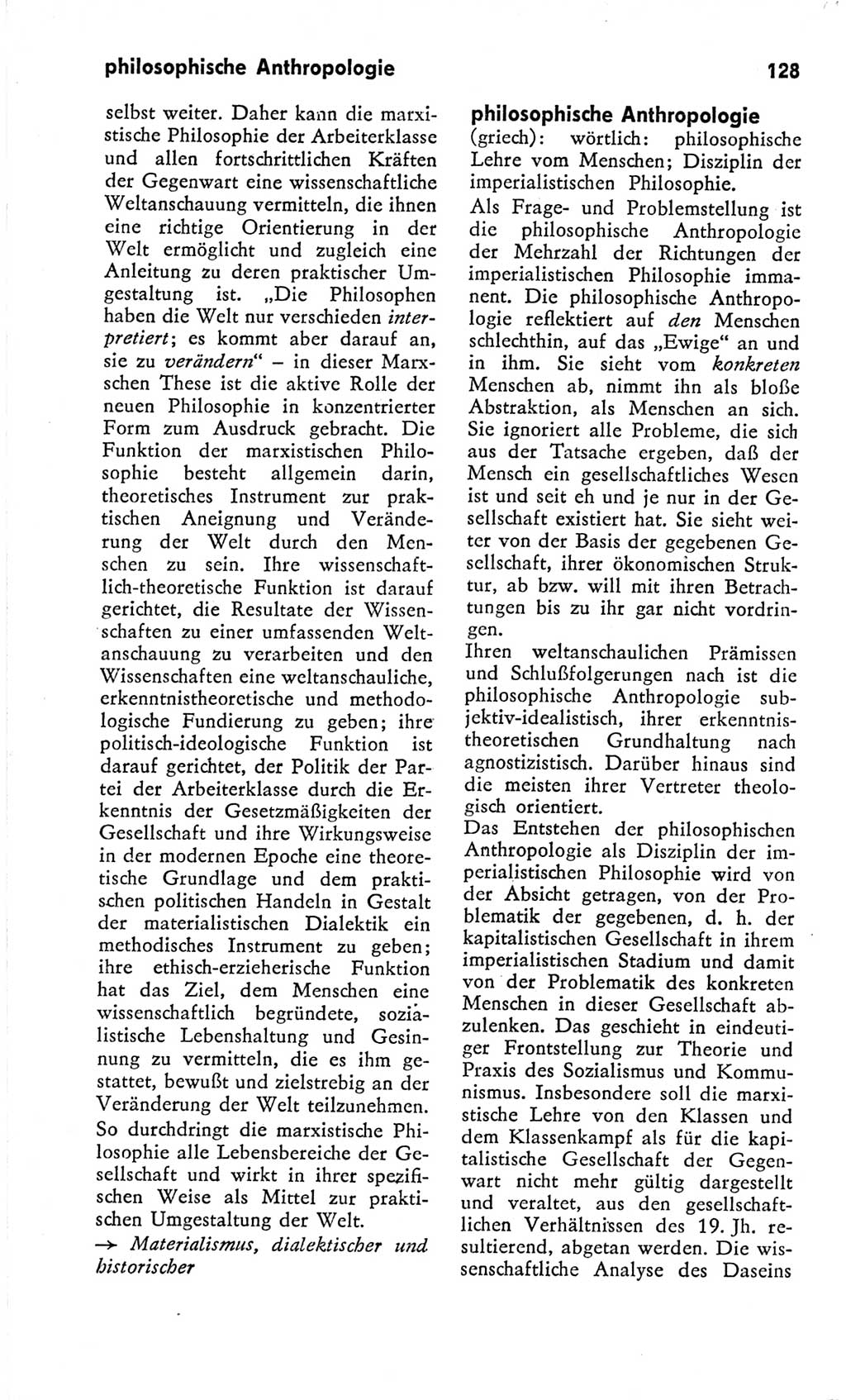 Kleines Wörterbuch der marxistisch-leninistischen Philosophie [Deutsche Demokratische Republik (DDR)] 1966, Seite 128 (Kl. Wb. ML Phil. DDR 1966, S. 128)