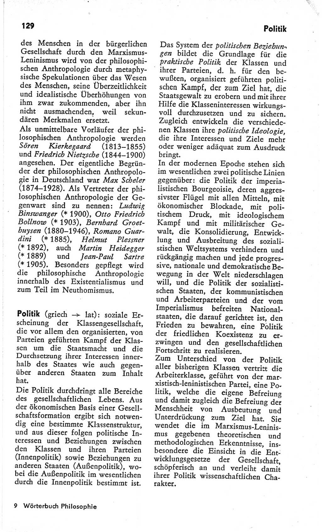 Kleines Wörterbuch der marxistisch-leninistischen Philosophie [Deutsche Demokratische Republik (DDR)] 1966, Seite 129 (Kl. Wb. ML Phil. DDR 1966, S. 129)