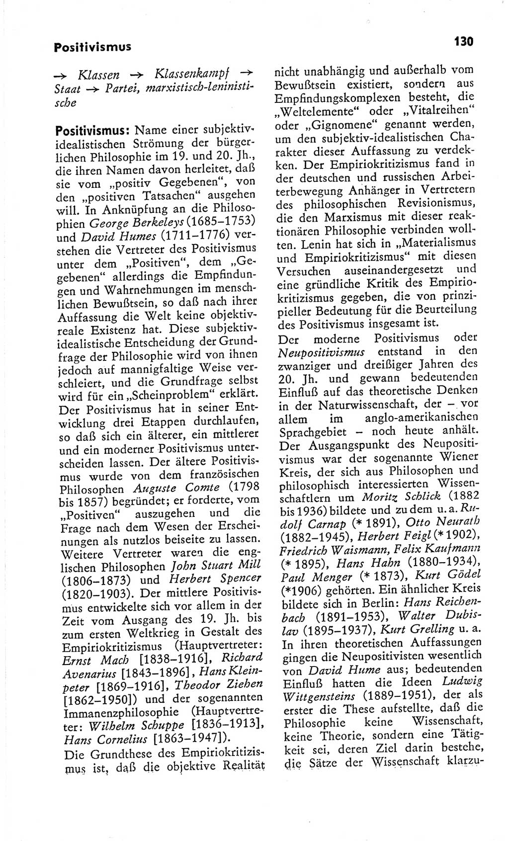 Kleines Wörterbuch der marxistisch-leninistischen Philosophie [Deutsche Demokratische Republik (DDR)] 1966, Seite 130 (Kl. Wb. ML Phil. DDR 1966, S. 130)