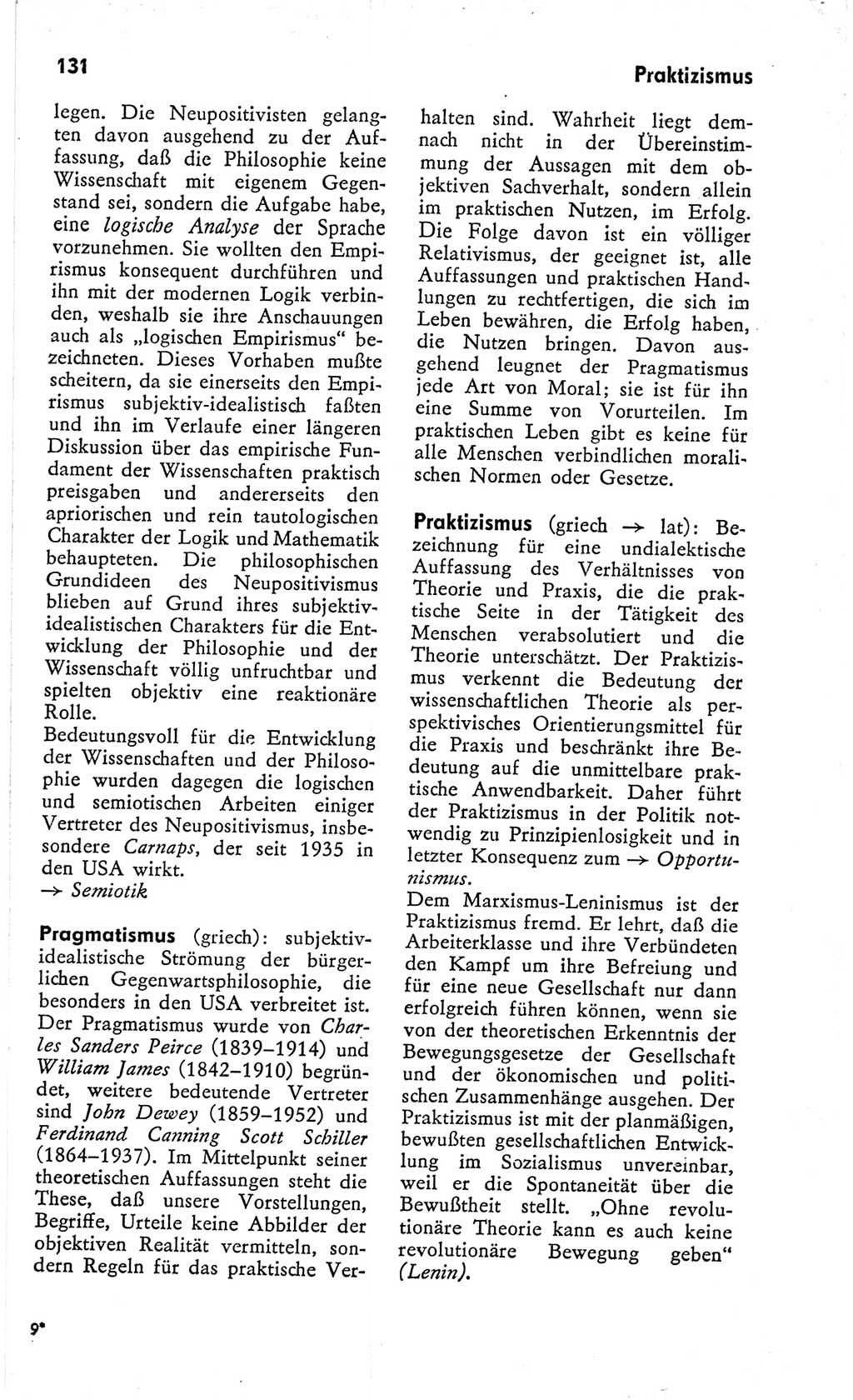 Kleines Wörterbuch der marxistisch-leninistischen Philosophie [Deutsche Demokratische Republik (DDR)] 1966, Seite 131 (Kl. Wb. ML Phil. DDR 1966, S. 131)