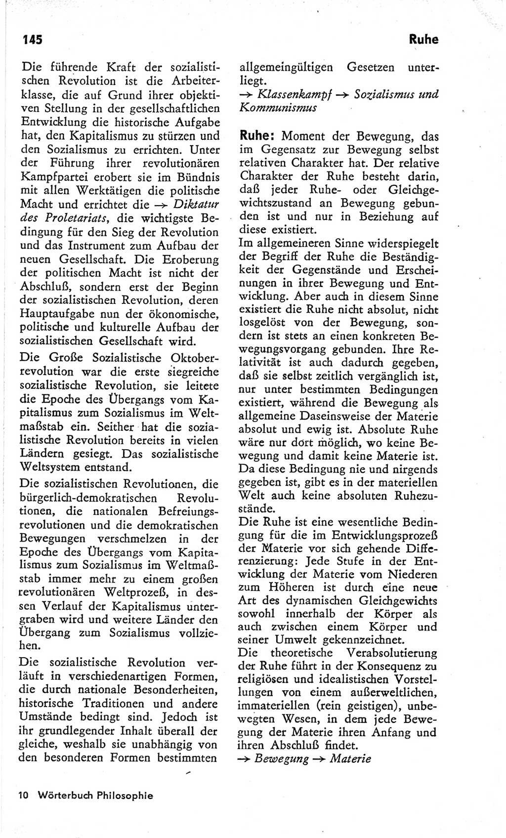 Kleines Wörterbuch der marxistisch-leninistischen Philosophie [Deutsche Demokratische Republik (DDR)] 1966, Seite 145 (Kl. Wb. ML Phil. DDR 1966, S. 145)