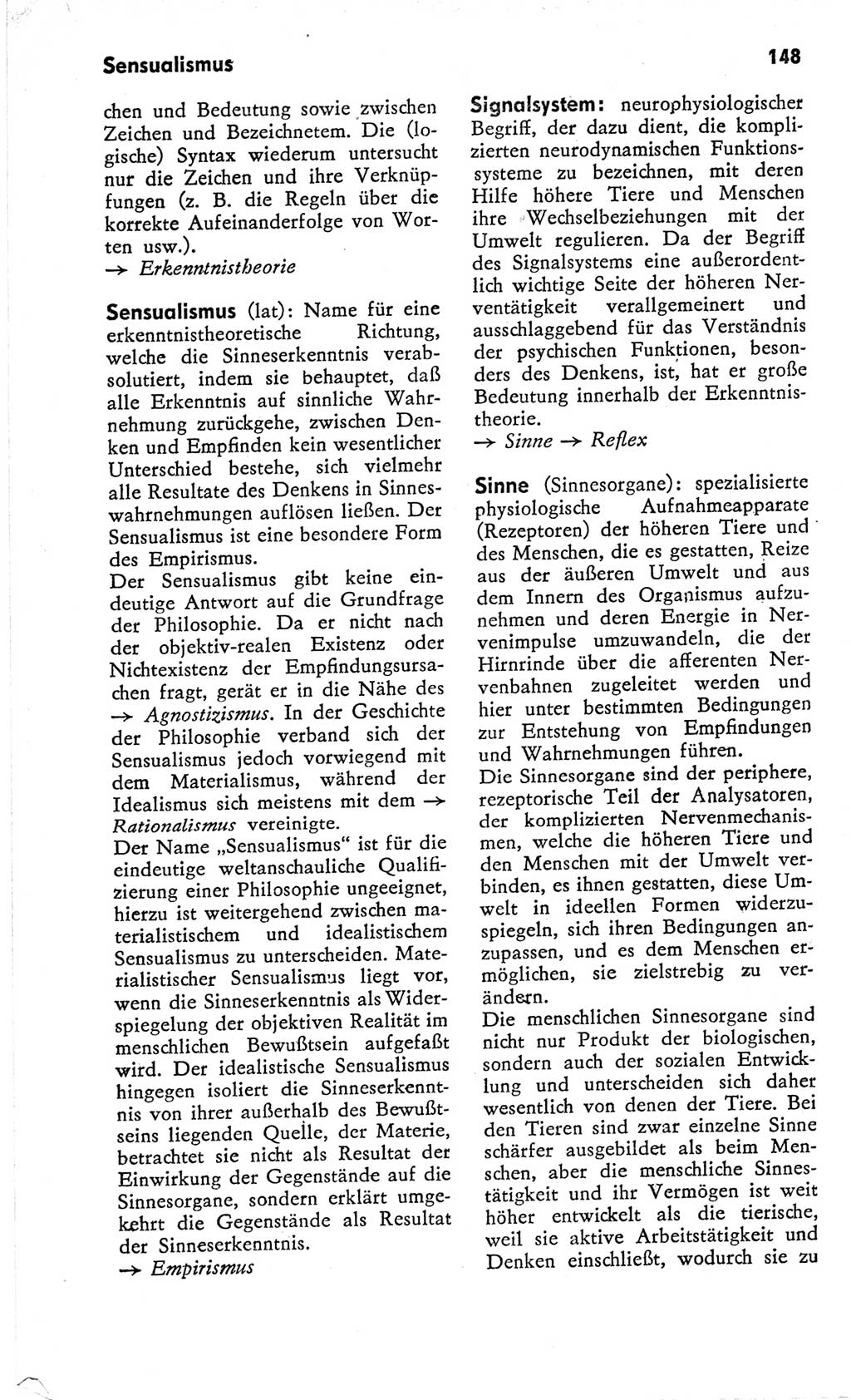 Kleines Wörterbuch der marxistisch-leninistischen Philosophie [Deutsche Demokratische Republik (DDR)] 1966, Seite 148 (Kl. Wb. ML Phil. DDR 1966, S. 148)