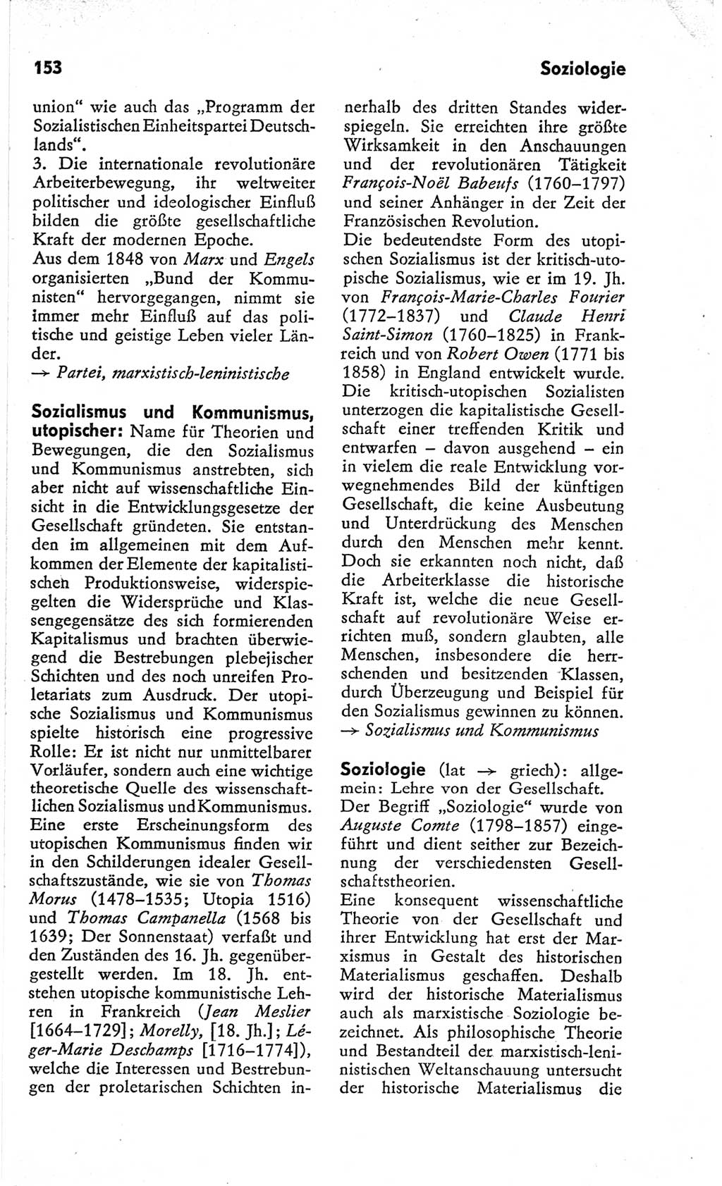 Kleines Wörterbuch der marxistisch-leninistischen Philosophie [Deutsche Demokratische Republik (DDR)] 1966, Seite 153 (Kl. Wb. ML Phil. DDR 1966, S. 153)
