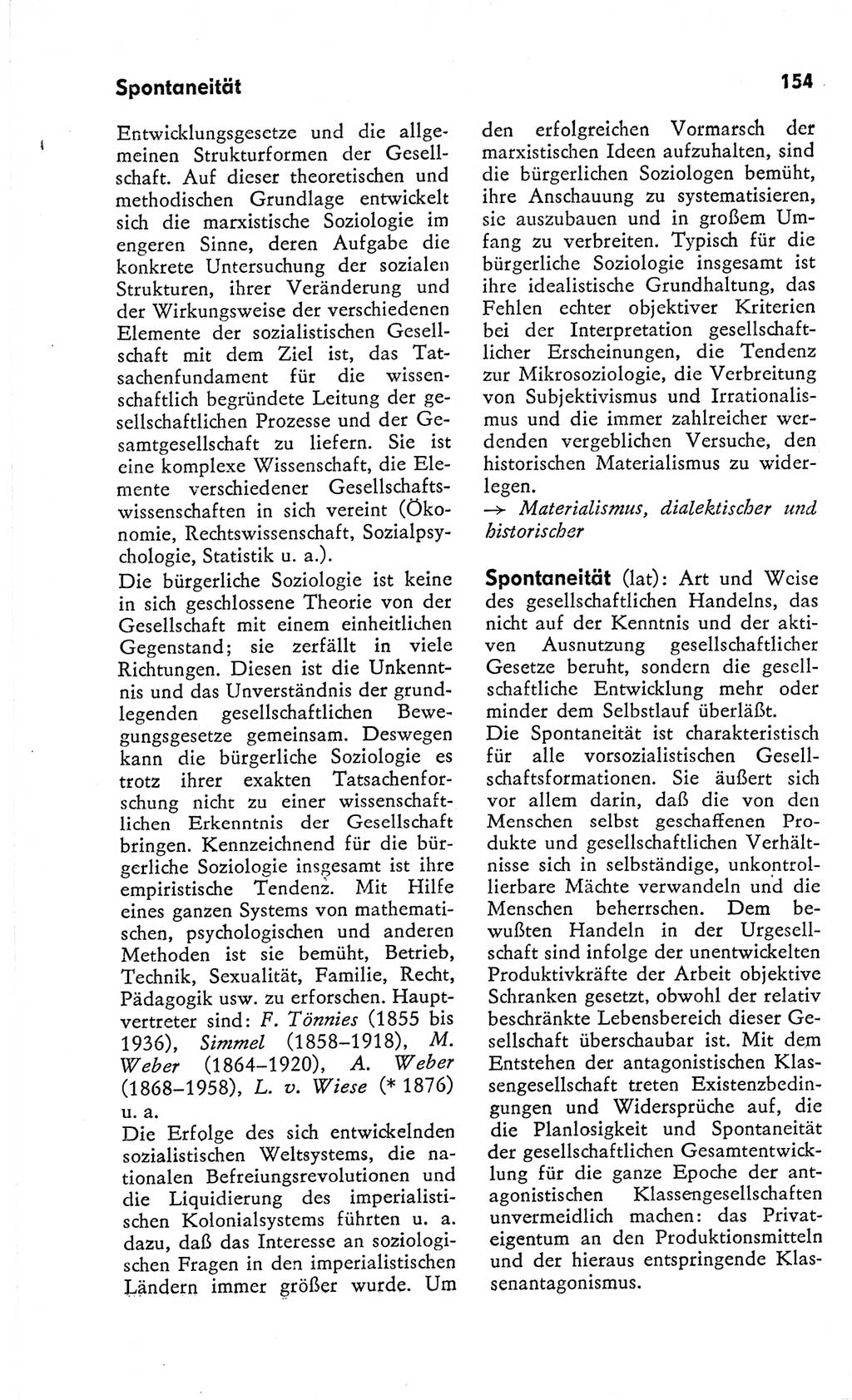 Kleines Wörterbuch der marxistisch-leninistischen Philosophie [Deutsche Demokratische Republik (DDR)] 1966, Seite 154 (Kl. Wb. ML Phil. DDR 1966, S. 154)