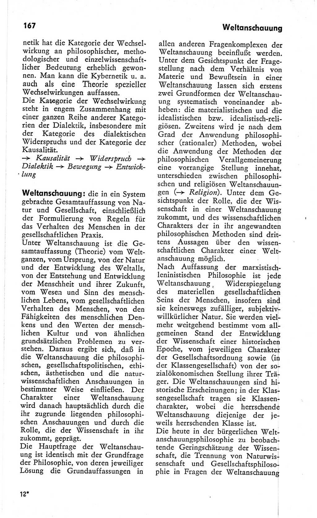 Kleines Wörterbuch der marxistisch-leninistischen Philosophie [Deutsche Demokratische Republik (DDR)] 1966, Seite 167 (Kl. Wb. ML Phil. DDR 1966, S. 167)