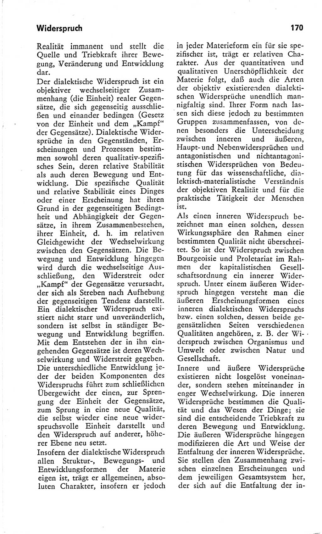 Kleines Wörterbuch der marxistisch-leninistischen Philosophie [Deutsche Demokratische Republik (DDR)] 1966, Seite 170 (Kl. Wb. ML Phil. DDR 1966, S. 170)