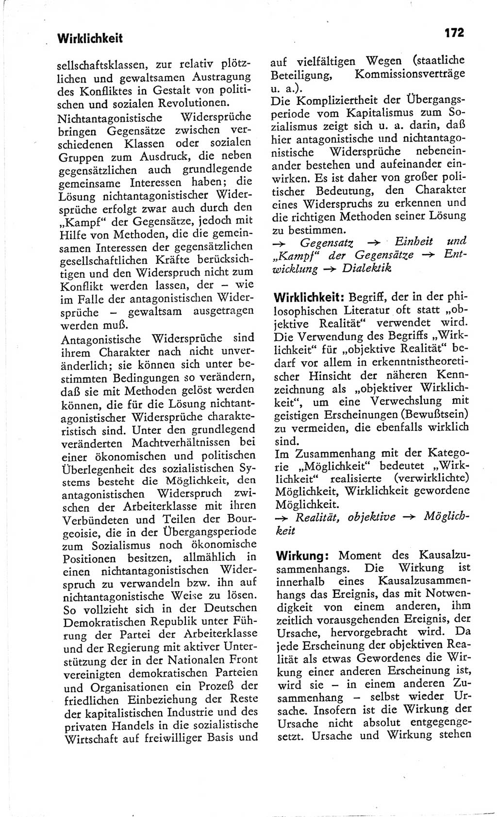 Kleines Wörterbuch der marxistisch-leninistischen Philosophie [Deutsche Demokratische Republik (DDR)] 1966, Seite 172 (Kl. Wb. ML Phil. DDR 1966, S. 172)