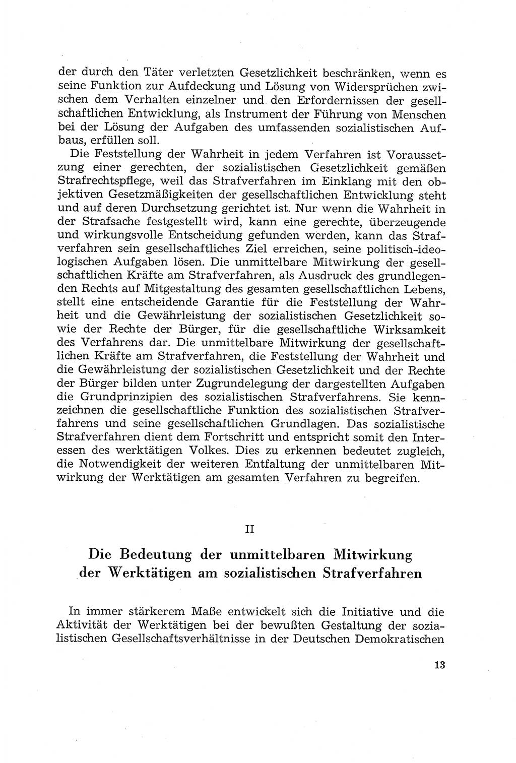 Die Mitwirkung der Werktätigen am Strafverfahren [Deutsche Demokratische Republik (DDR)] 1966, Seite 13 (Mitw. Str.-Verf. DDR 1966, S. 13)