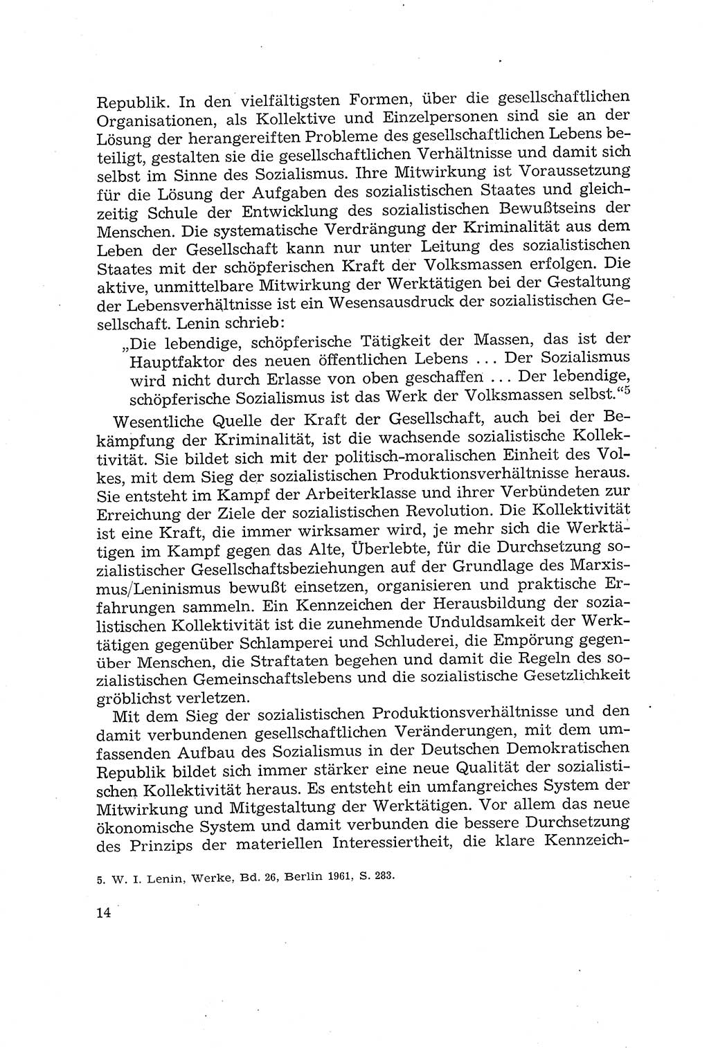 Die Mitwirkung der Werktätigen am Strafverfahren [Deutsche Demokratische Republik (DDR)] 1966, Seite 14 (Mitw. Str.-Verf. DDR 1966, S. 14)