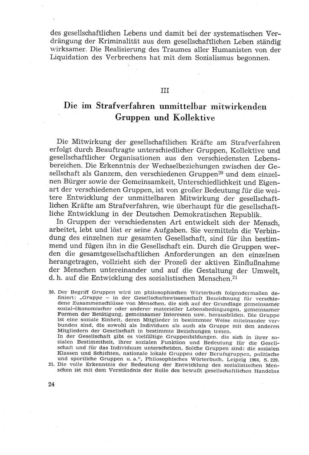 Die Mitwirkung der Werktätigen am Strafverfahren [Deutsche Demokratische Republik (DDR)] 1966, Seite 24 (Mitw. Str.-Verf. DDR 1966, S. 24)