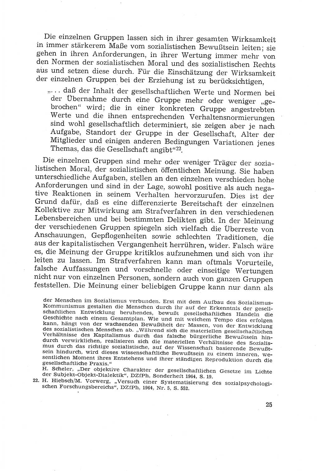 Die Mitwirkung der Werktätigen am Strafverfahren [Deutsche Demokratische Republik (DDR)] 1966, Seite 25 (Mitw. Str.-Verf. DDR 1966, S. 25)