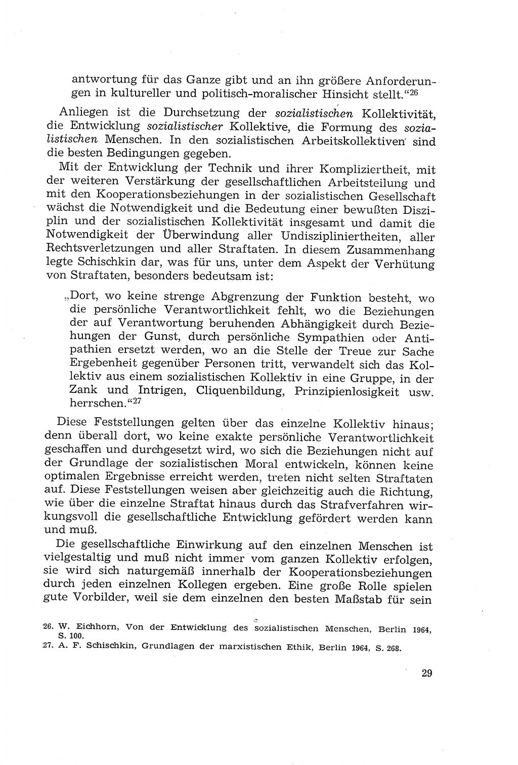 Die Mitwirkung der Werktätigen am Strafverfahren [Deutsche Demokratische Republik (DDR)] 1966, Seite 29 (Mitw. Str.-Verf. DDR 1966, S. 29)