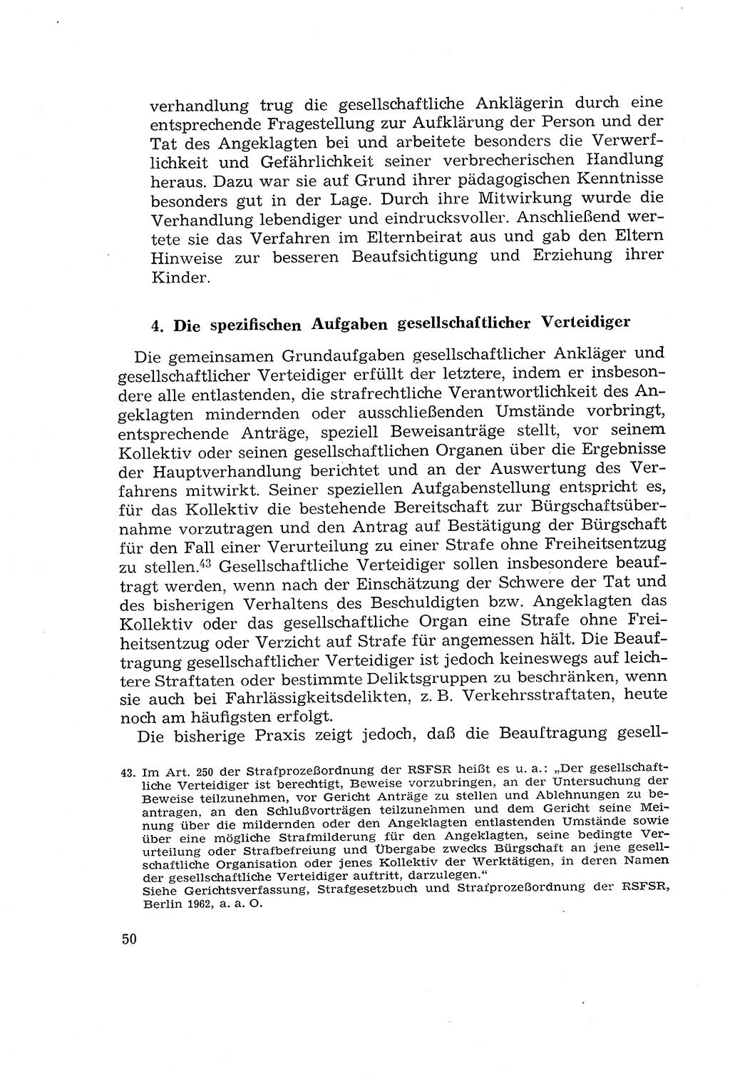 Die Mitwirkung der Werktätigen am Strafverfahren [Deutsche Demokratische Republik (DDR)] 1966, Seite 50 (Mitw. Str.-Verf. DDR 1966, S. 50)