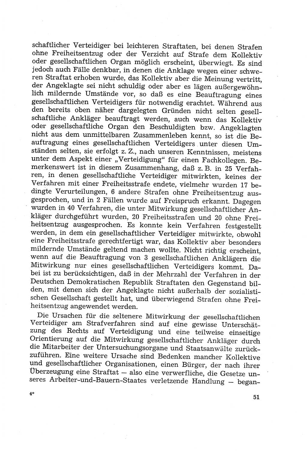 Die Mitwirkung der Werktätigen am Strafverfahren [Deutsche Demokratische Republik (DDR)] 1966, Seite 51 (Mitw. Str.-Verf. DDR 1966, S. 51)