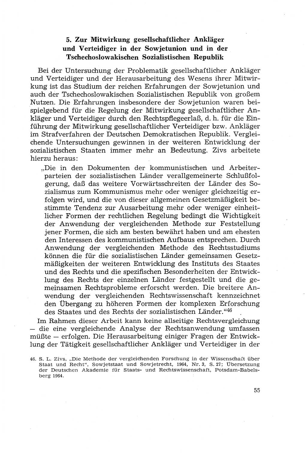 Die Mitwirkung der Werktätigen am Strafverfahren [Deutsche Demokratische Republik (DDR)] 1966, Seite 55 (Mitw. Str.-Verf. DDR 1966, S. 55)