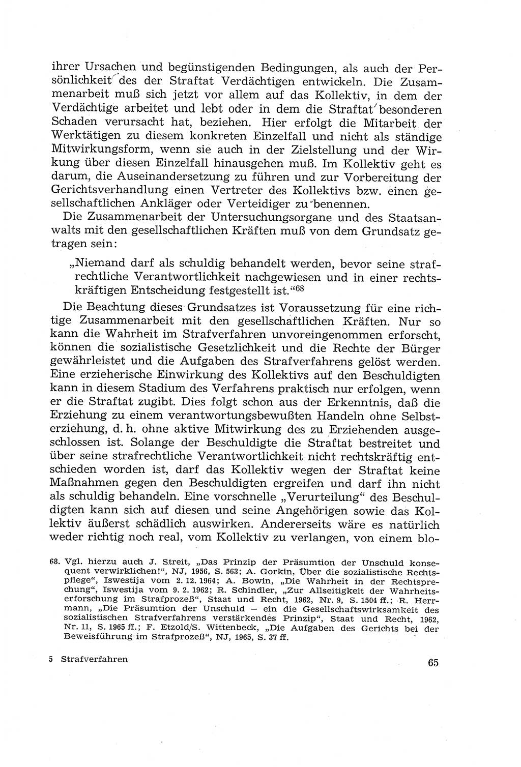 Die Mitwirkung der Werktätigen am Strafverfahren [Deutsche Demokratische Republik (DDR)] 1966, Seite 65 (Mitw. Str.-Verf. DDR 1966, S. 65)