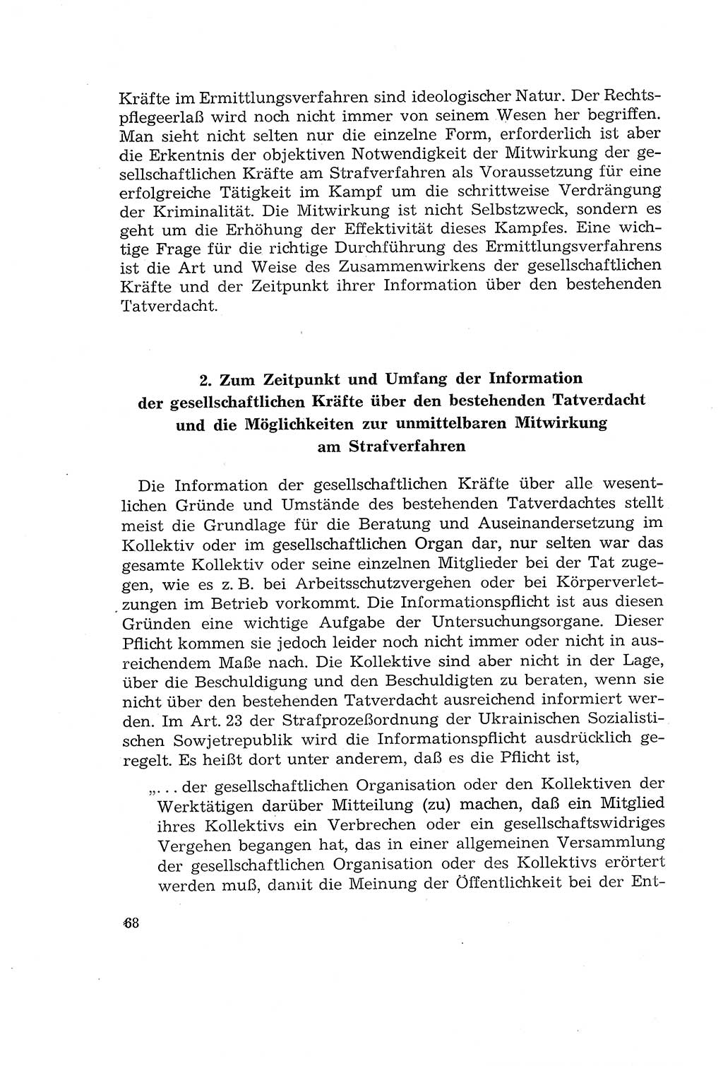 Die Mitwirkung der Werktätigen am Strafverfahren [Deutsche Demokratische Republik (DDR)] 1966, Seite 68 (Mitw. Str.-Verf. DDR 1966, S. 68)