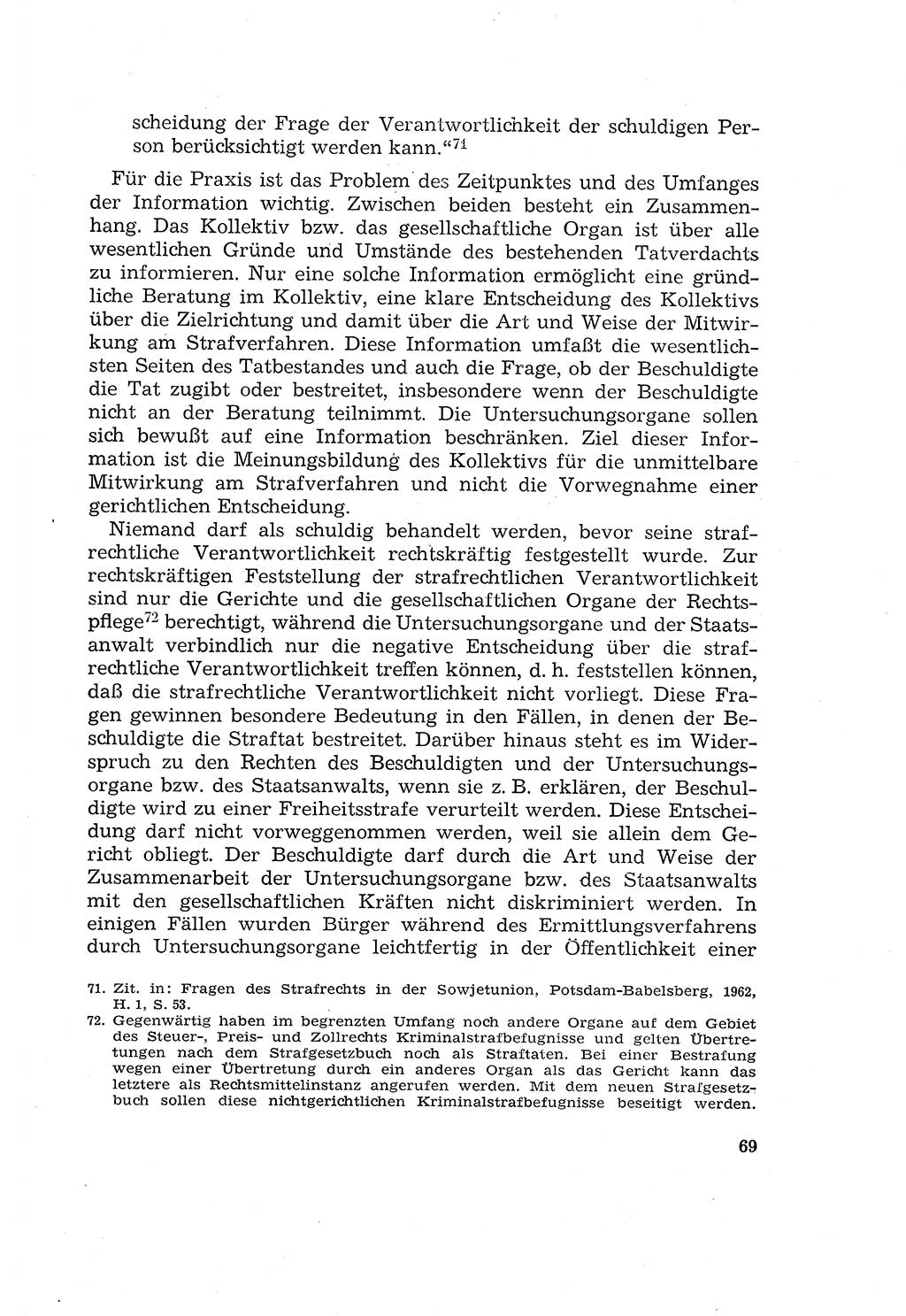 Die Mitwirkung der Werktätigen am Strafverfahren [Deutsche Demokratische Republik (DDR)] 1966, Seite 69 (Mitw. Str.-Verf. DDR 1966, S. 69)