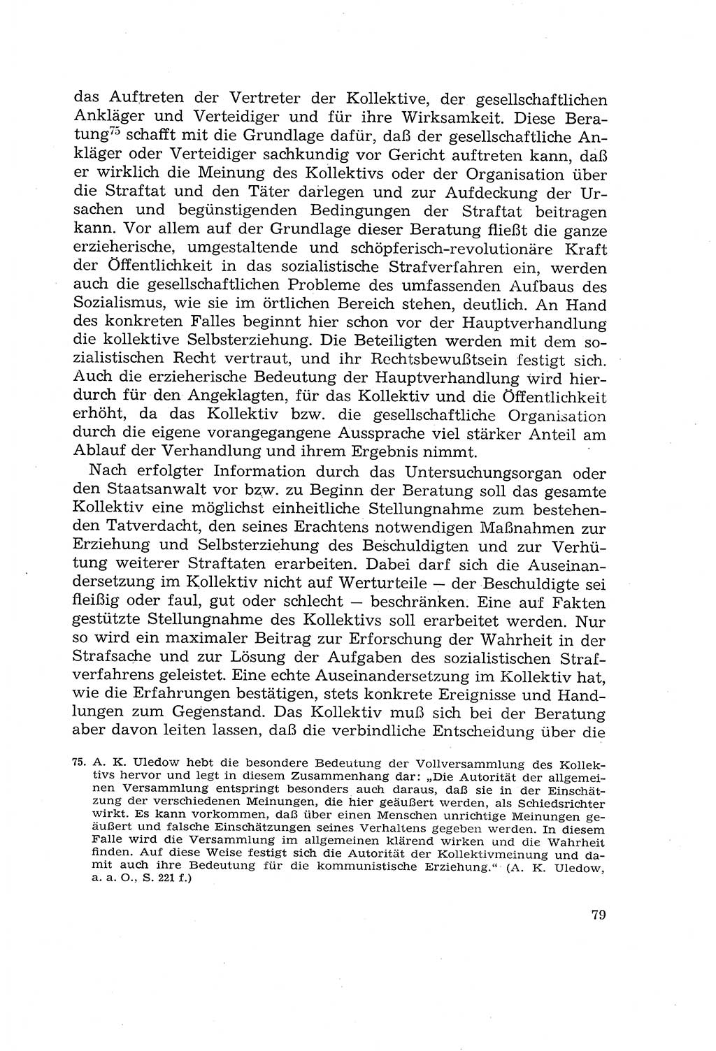 Die Mitwirkung der WerktÃ¤tigen am Strafverfahren [Deutsche Demokratische Republik (DDR)] 1966, Seite 79 (Mitw. Str.-Verf. DDR 1966, S. 79)