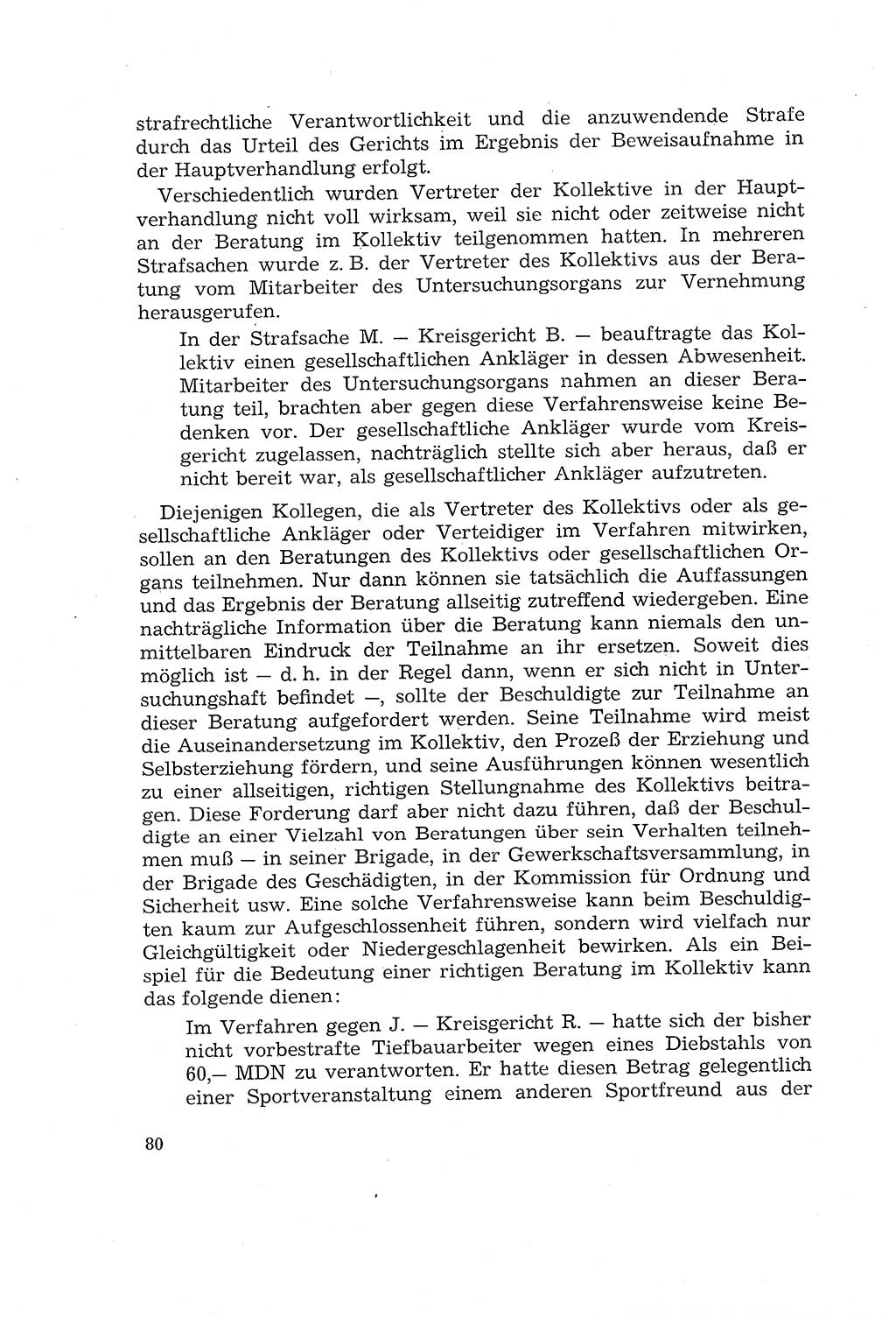 Die Mitwirkung der Werktätigen am Strafverfahren [Deutsche Demokratische Republik (DDR)] 1966, Seite 80 (Mitw. Str.-Verf. DDR 1966, S. 80)