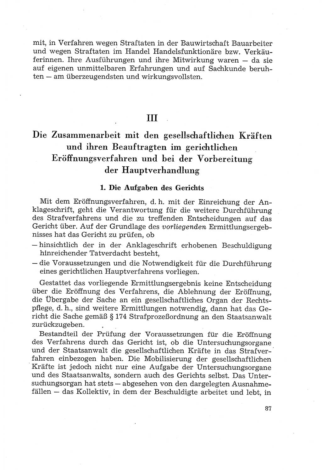 Die Mitwirkung der Werktätigen am Strafverfahren [Deutsche Demokratische Republik (DDR)] 1966, Seite 87 (Mitw. Str.-Verf. DDR 1966, S. 87)