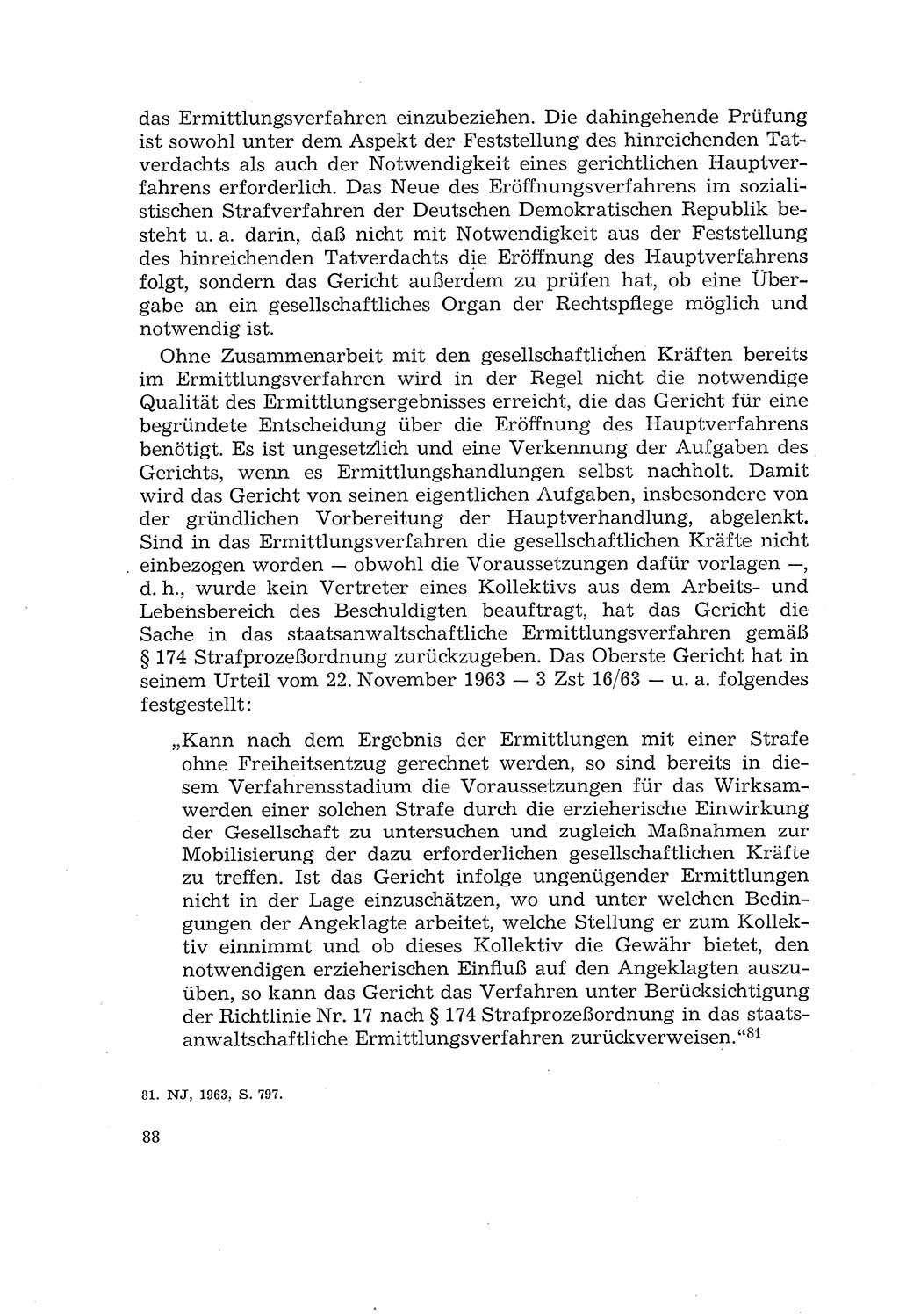 Die Mitwirkung der Werktätigen am Strafverfahren [Deutsche Demokratische Republik (DDR)] 1966, Seite 88 (Mitw. Str.-Verf. DDR 1966, S. 88)