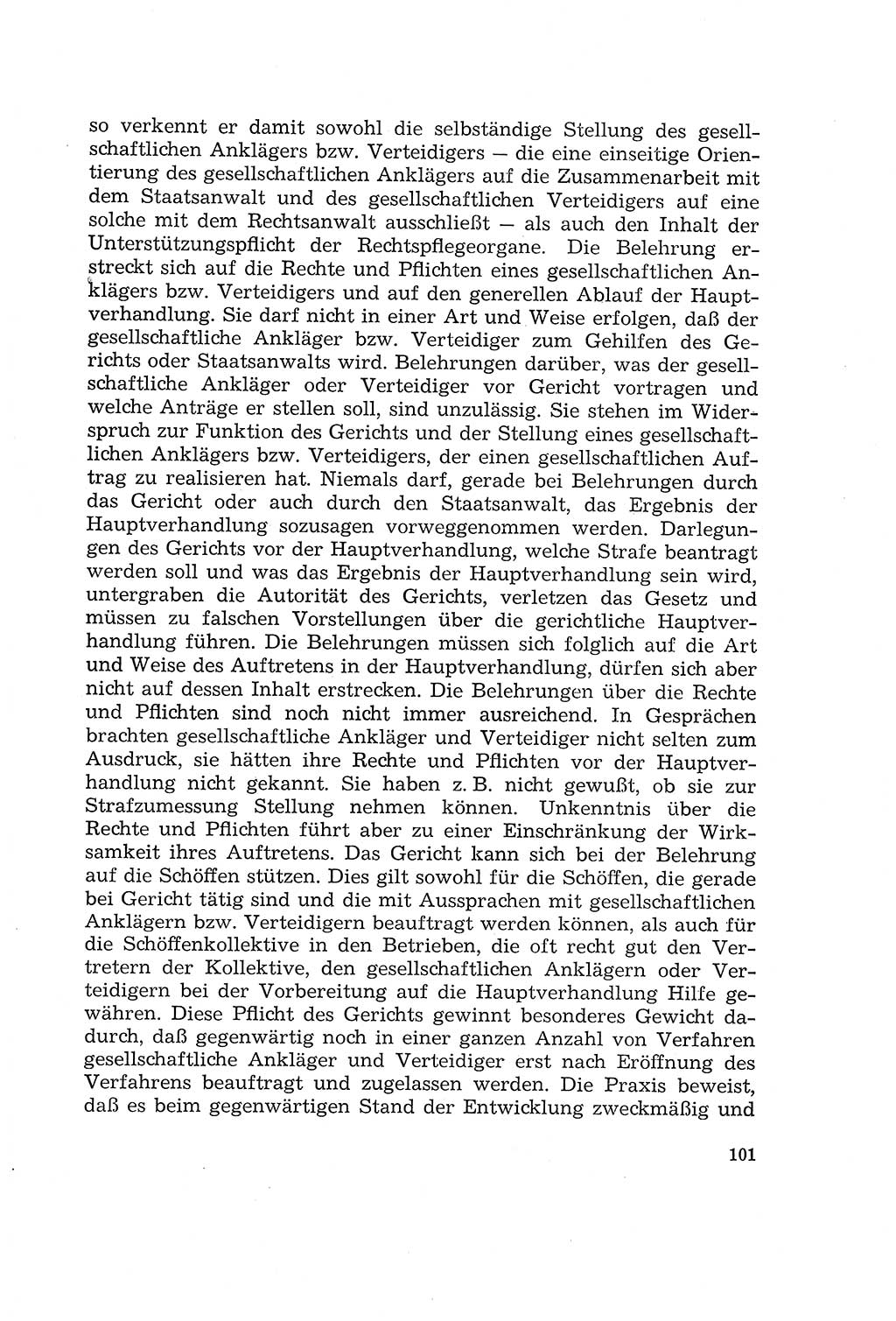 Die Mitwirkung der Werktätigen am Strafverfahren [Deutsche Demokratische Republik (DDR)] 1966, Seite 101 (Mitw. Str.-Verf. DDR 1966, S. 101)