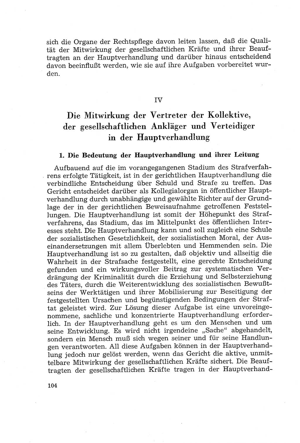 Die Mitwirkung der Werktätigen am Strafverfahren [Deutsche Demokratische Republik (DDR)] 1966, Seite 104 (Mitw. Str.-Verf. DDR 1966, S. 104)