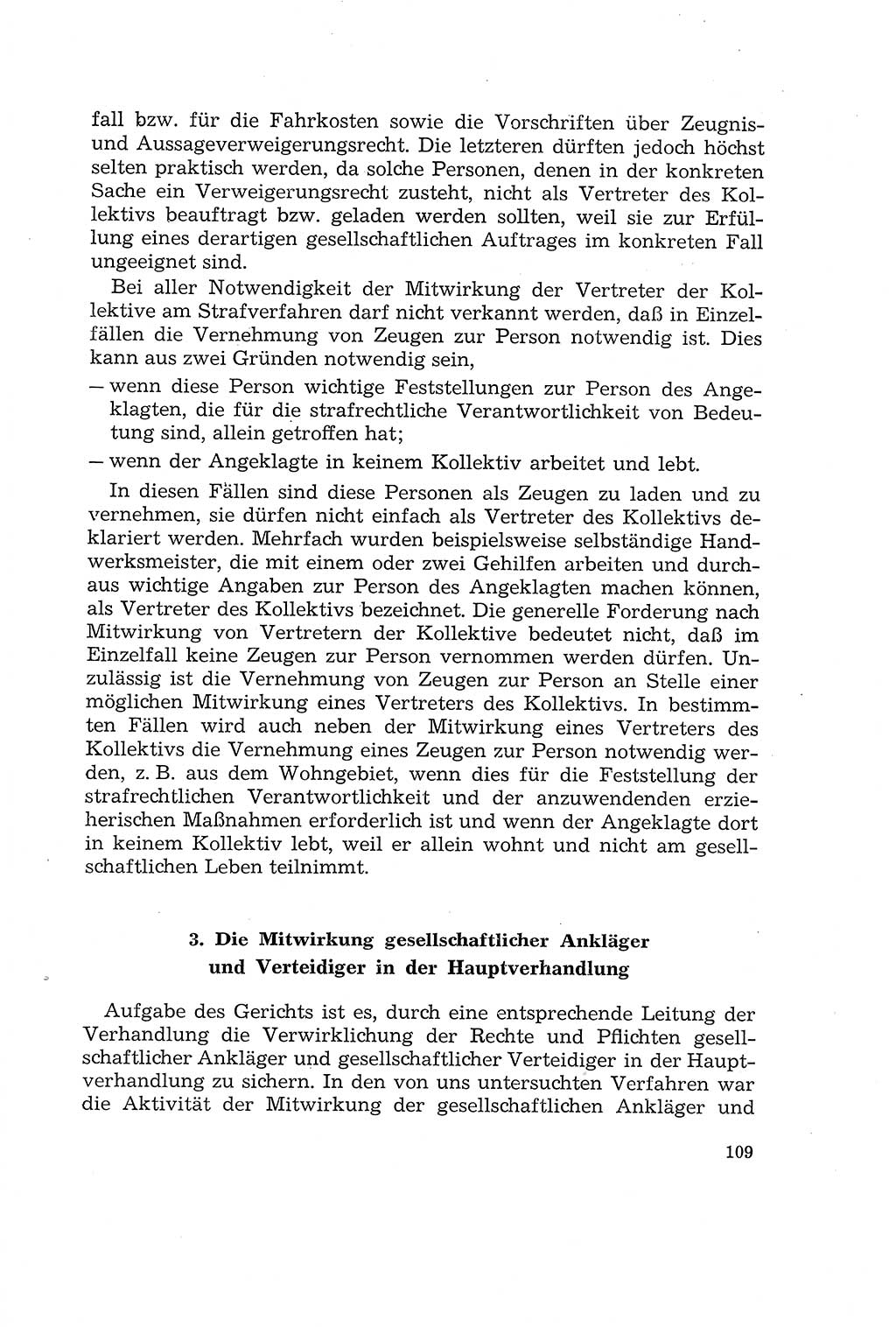 Die Mitwirkung der Werktätigen am Strafverfahren [Deutsche Demokratische Republik (DDR)] 1966, Seite 109 (Mitw. Str.-Verf. DDR 1966, S. 109)