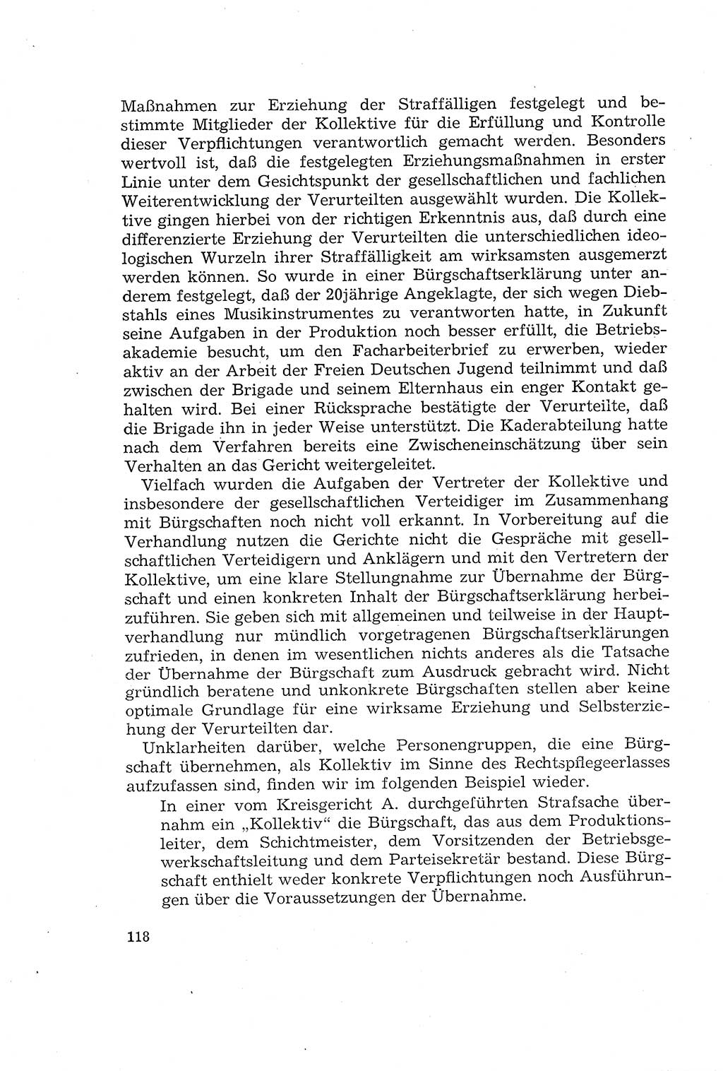 Die Mitwirkung der Werktätigen am Strafverfahren [Deutsche Demokratische Republik (DDR)] 1966, Seite 118 (Mitw. Str.-Verf. DDR 1966, S. 118)