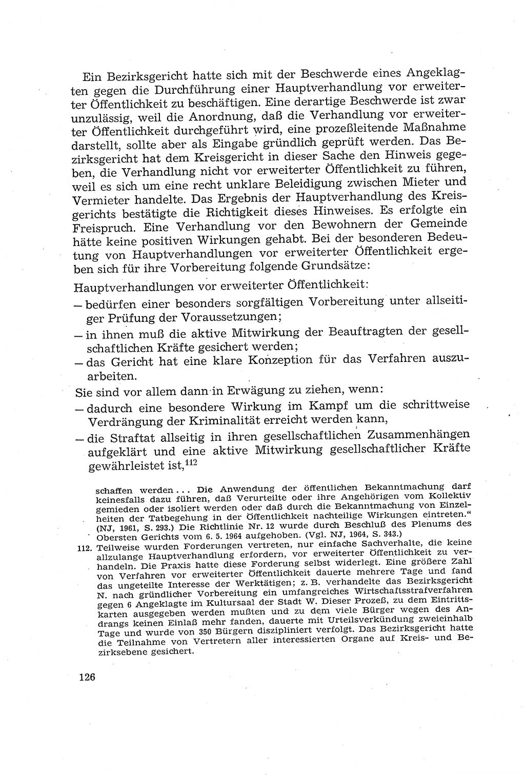 Die Mitwirkung der Werktätigen am Strafverfahren [Deutsche Demokratische Republik (DDR)] 1966, Seite 126 (Mitw. Str.-Verf. DDR 1966, S. 126)