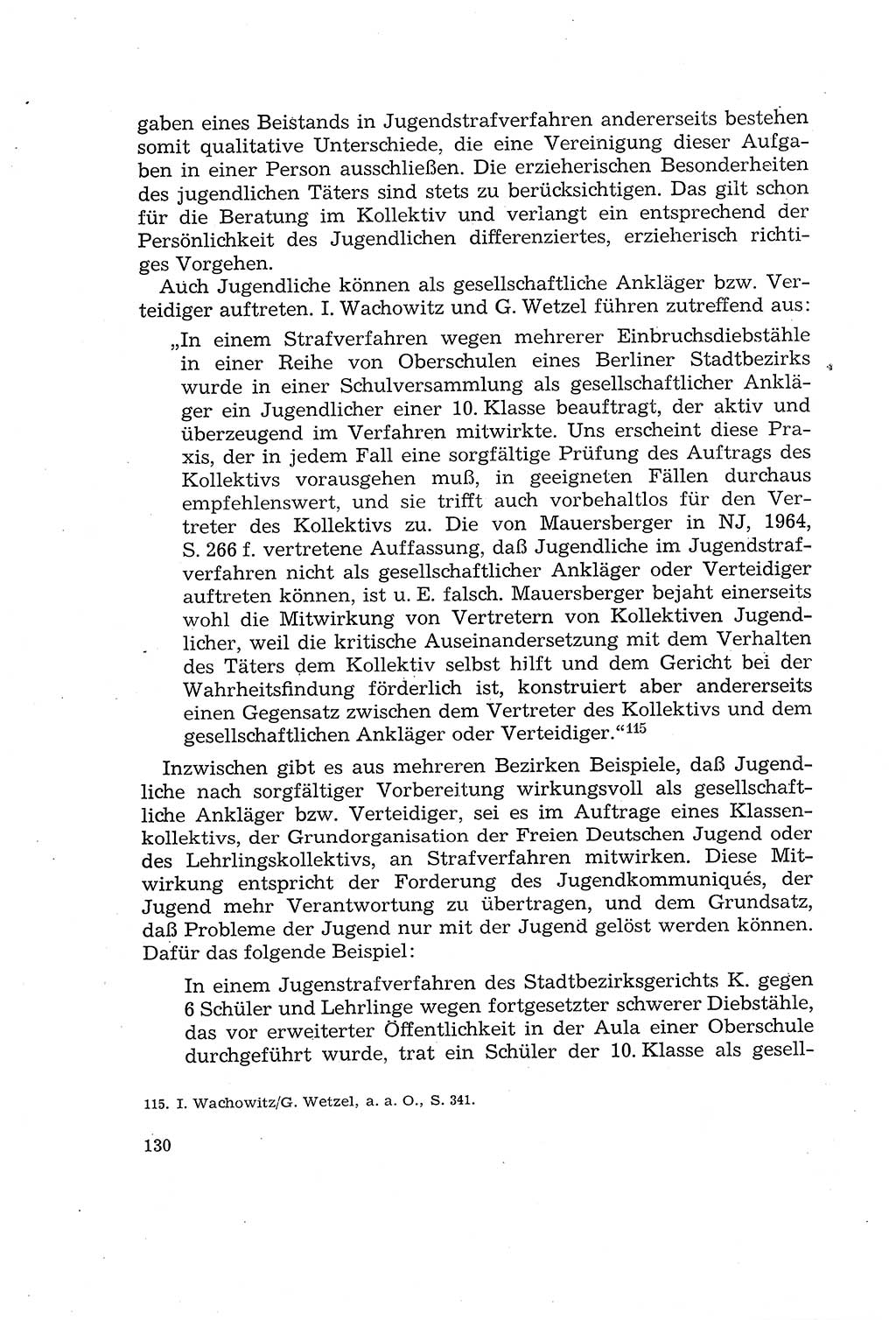 Die Mitwirkung der Werktätigen am Strafverfahren [Deutsche Demokratische Republik (DDR)] 1966, Seite 130 (Mitw. Str.-Verf. DDR 1966, S. 130)