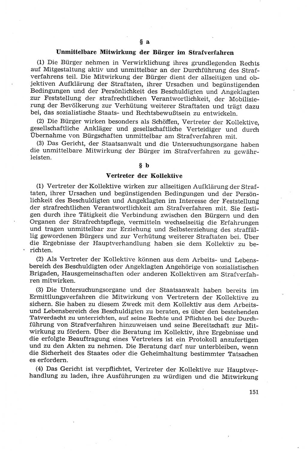 Die Mitwirkung der Werktätigen am Strafverfahren [Deutsche Demokratische Republik (DDR)] 1966, Seite 151 (Mitw. Str.-Verf. DDR 1966, S. 151)