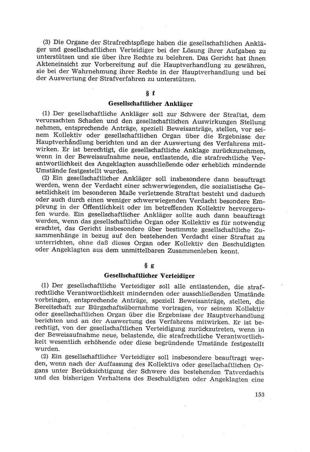Die Mitwirkung der Werktätigen am Strafverfahren [Deutsche Demokratische Republik (DDR)] 1966, Seite 153 (Mitw. Str.-Verf. DDR 1966, S. 153)