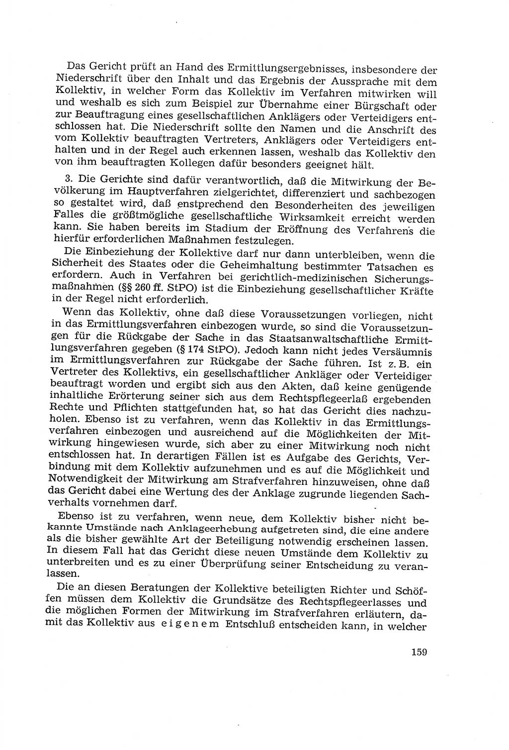 Die Mitwirkung der Werktätigen am Strafverfahren [Deutsche Demokratische Republik (DDR)] 1966, Seite 159 (Mitw. Str.-Verf. DDR 1966, S. 159)