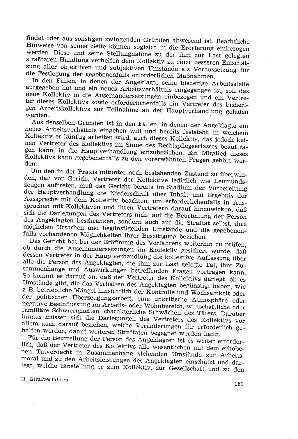 Die Mitwirkung der Werktätigen am Strafverfahren [Deutsche Demokratische Republik (DDR)] 1966, Seite 161 (Mitw. Str.-Verf. DDR 1966, S. 161)