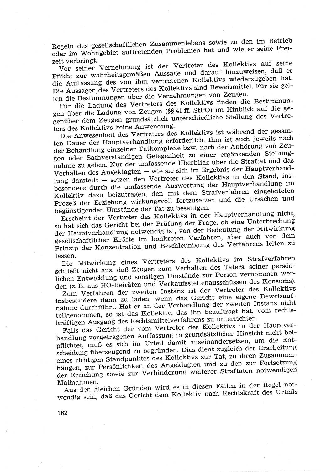 Die Mitwirkung der Werktätigen am Strafverfahren [Deutsche Demokratische Republik (DDR)] 1966, Seite 162 (Mitw. Str.-Verf. DDR 1966, S. 162)