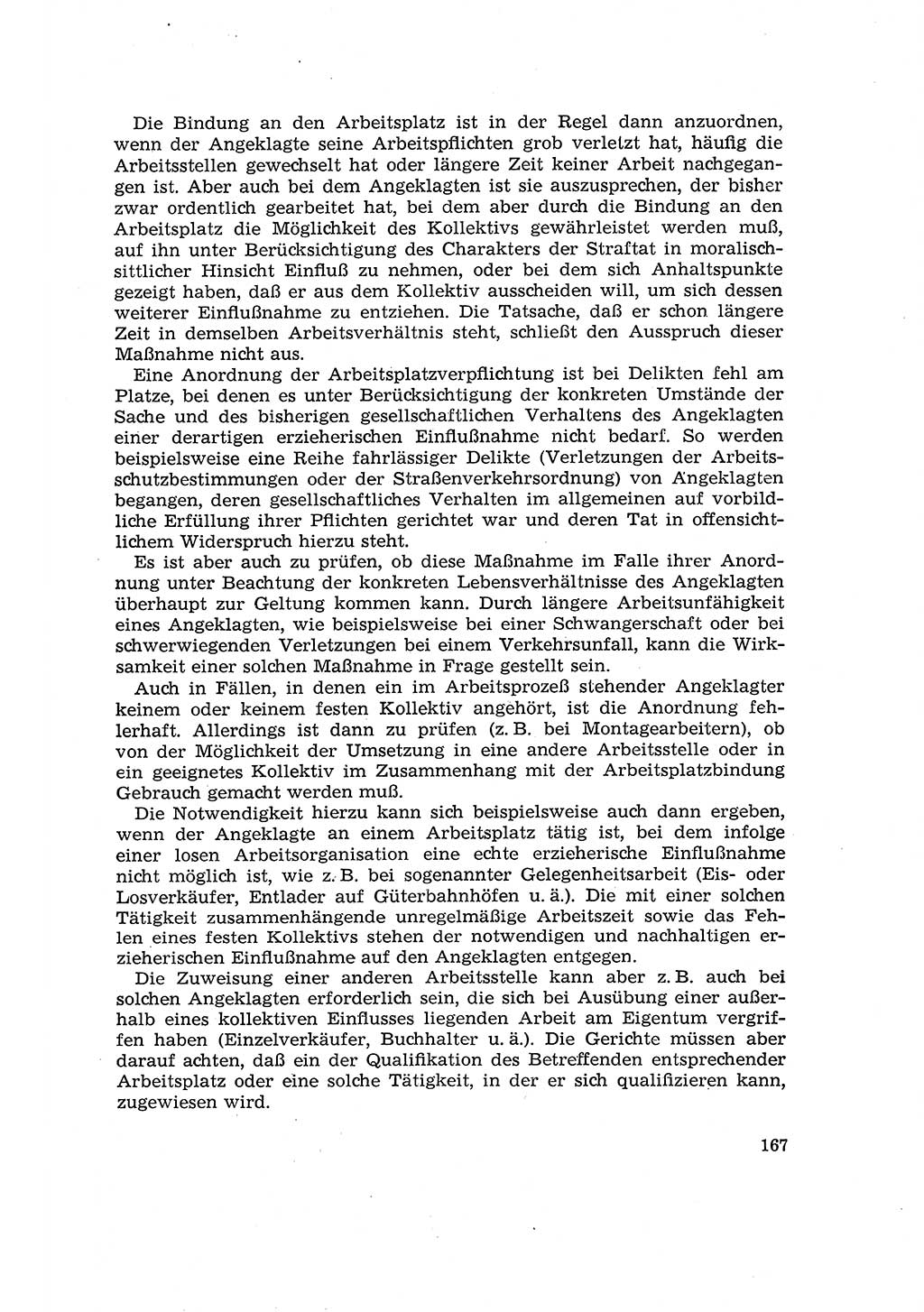 Die Mitwirkung der Werktätigen am Strafverfahren [Deutsche Demokratische Republik (DDR)] 1966, Seite 167 (Mitw. Str.-Verf. DDR 1966, S. 167)