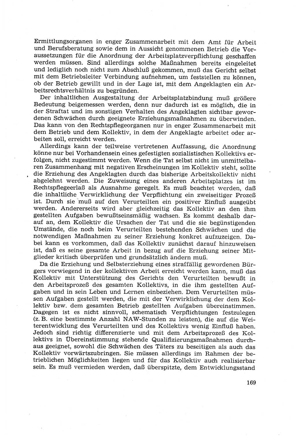 Die Mitwirkung der Werktätigen am Strafverfahren [Deutsche Demokratische Republik (DDR)] 1966, Seite 169 (Mitw. Str.-Verf. DDR 1966, S. 169)