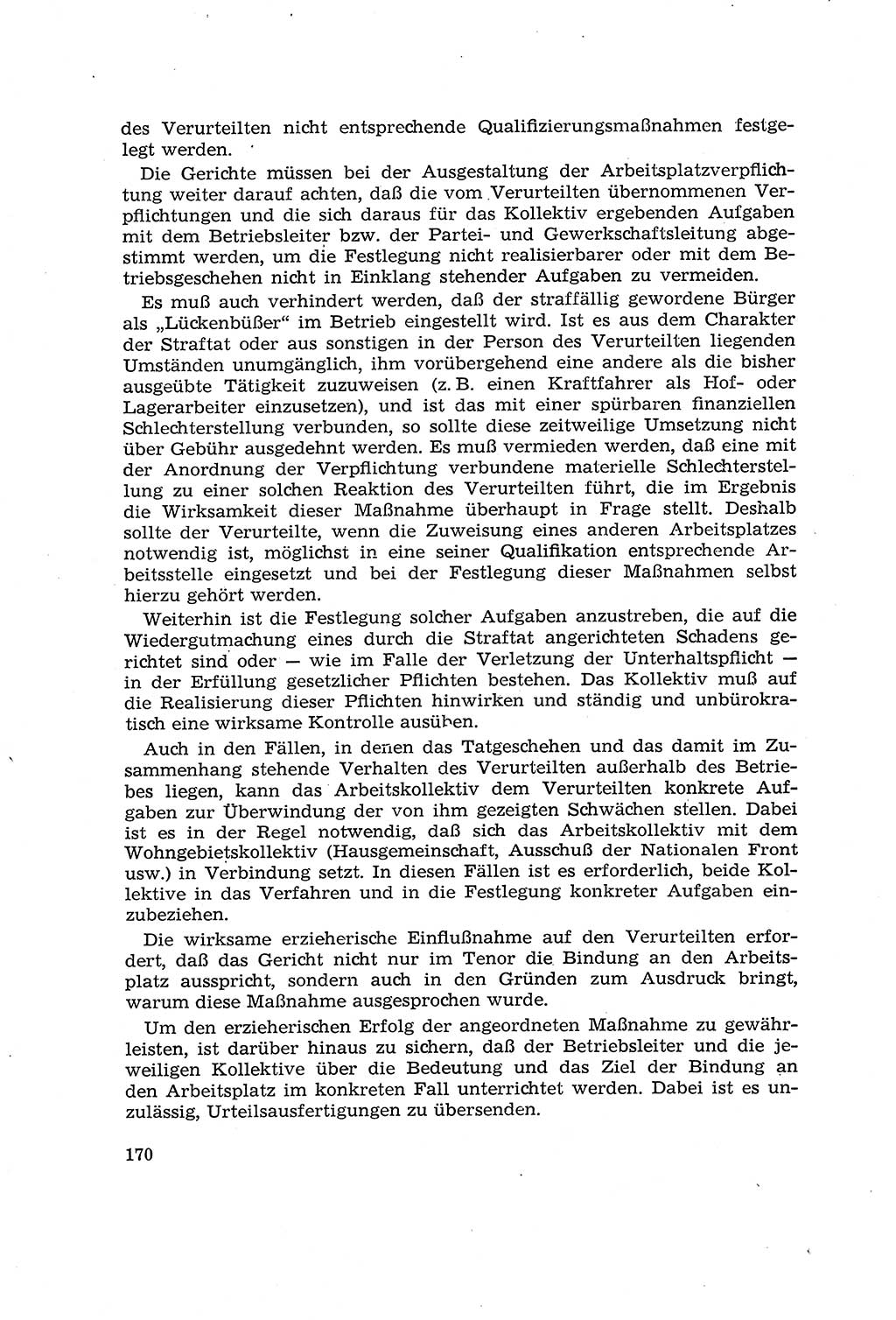 Die Mitwirkung der Werktätigen am Strafverfahren [Deutsche Demokratische Republik (DDR)] 1966, Seite 170 (Mitw. Str.-Verf. DDR 1966, S. 170)