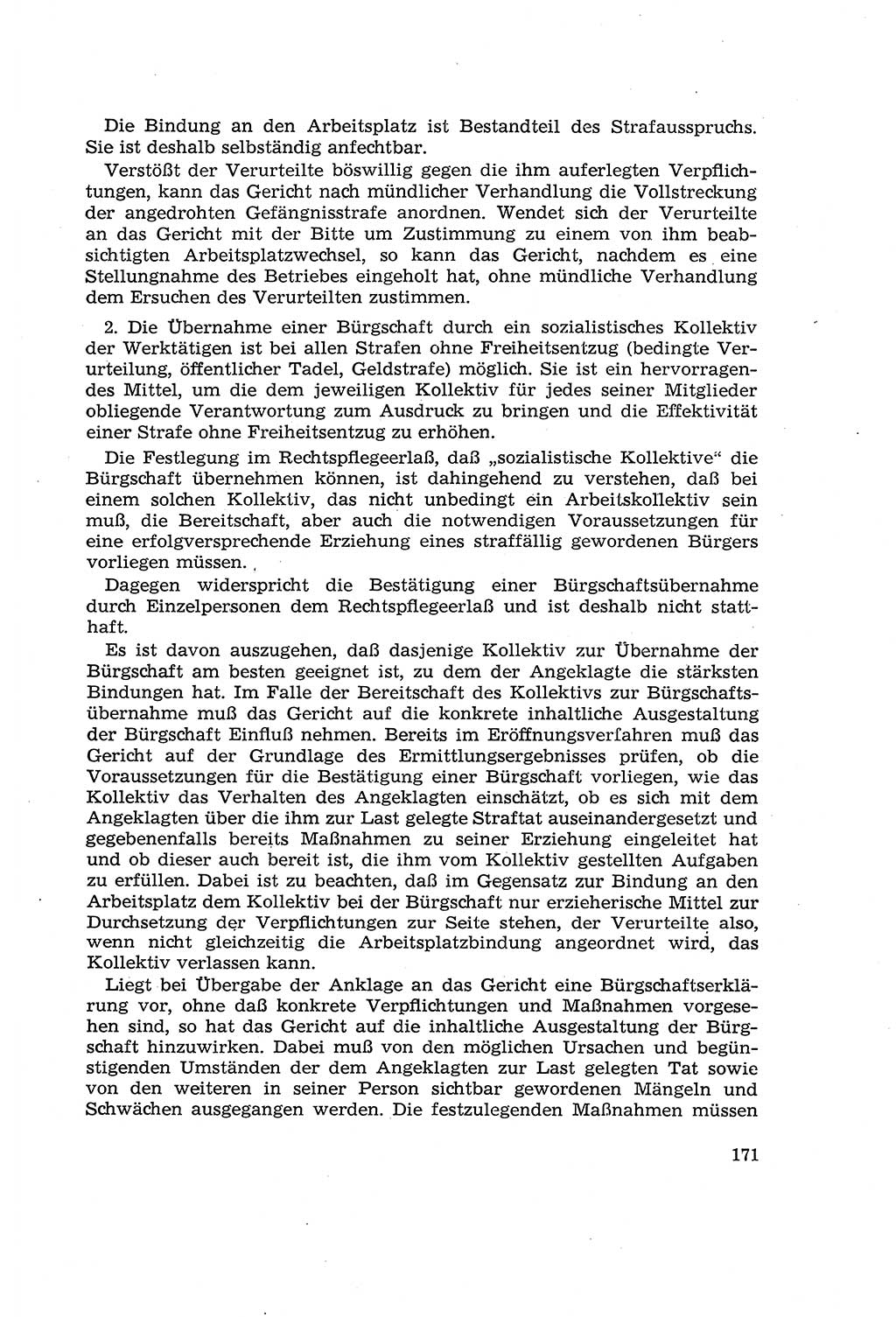 Die Mitwirkung der Werktätigen am Strafverfahren [Deutsche Demokratische Republik (DDR)] 1966, Seite 171 (Mitw. Str.-Verf. DDR 1966, S. 171)