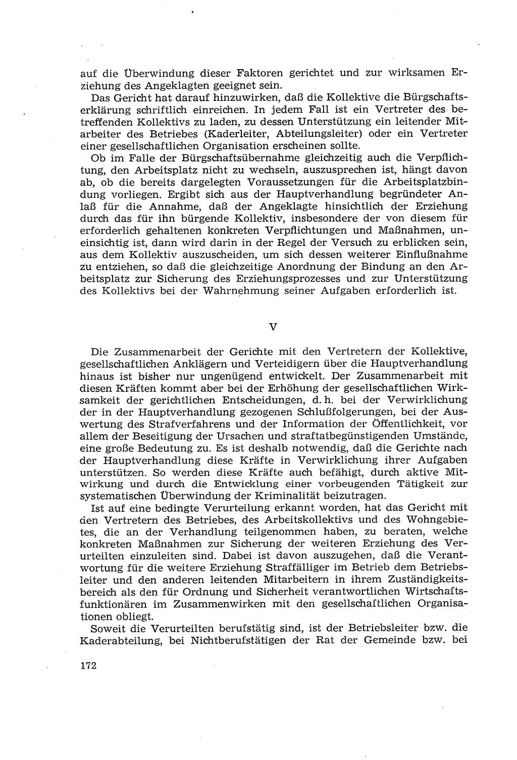 Die Mitwirkung der Werktätigen am Strafverfahren [Deutsche Demokratische Republik (DDR)] 1966, Seite 172 (Mitw. Str.-Verf. DDR 1966, S. 172)