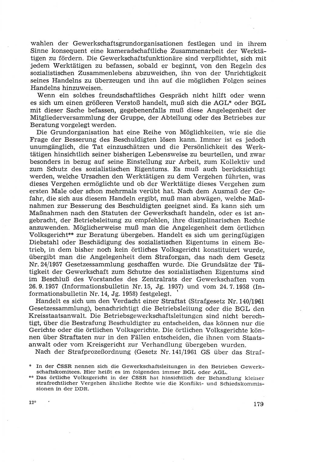 Die Mitwirkung der Werktätigen am Strafverfahren [Deutsche Demokratische Republik (DDR)] 1966, Seite 179 (Mitw. Str.-Verf. DDR 1966, S. 179)