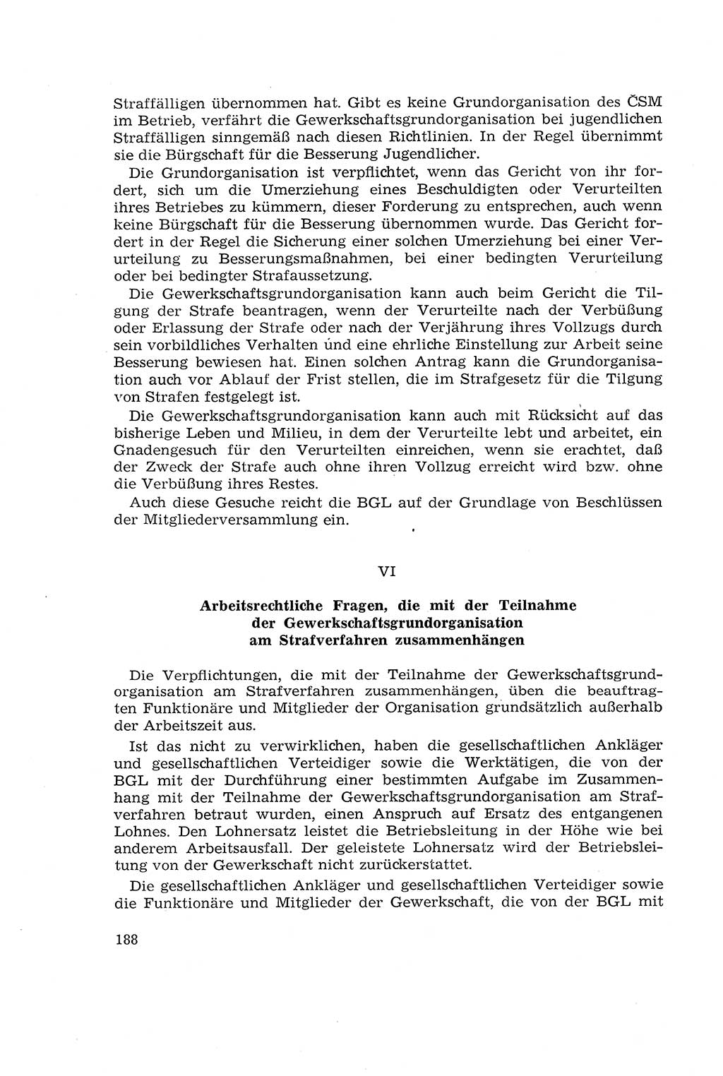 Die Mitwirkung der Werktätigen am Strafverfahren [Deutsche Demokratische Republik (DDR)] 1966, Seite 188 (Mitw. Str.-Verf. DDR 1966, S. 188)